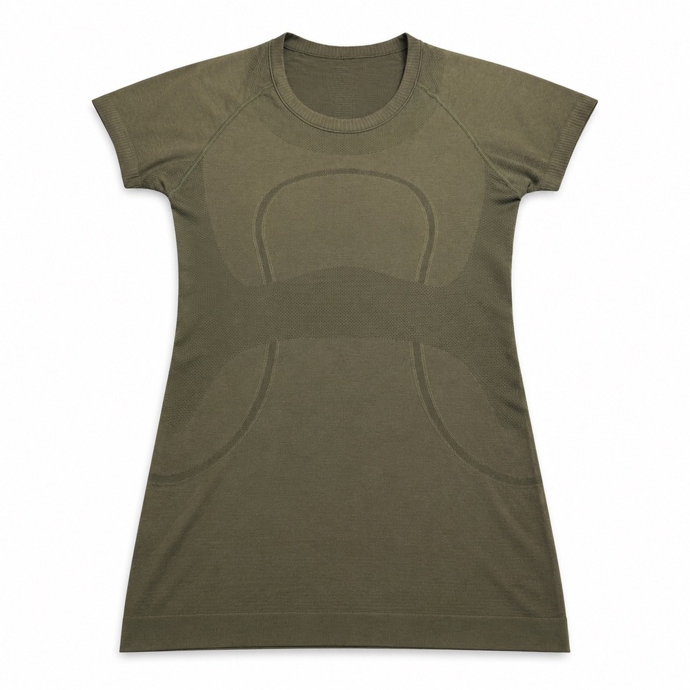 Lululemon Swiftly Tech Short Sleeve 2.0 Olive Green Crewneck Activewear Shirt